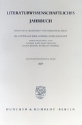 Cover: Literaturwissenschaftliches Jahrbuch. - Duncker & Humblot