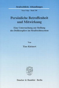 Abbildung von: Persönliche Betroffenheit und Mitwirkung. - Duncker & Humblot