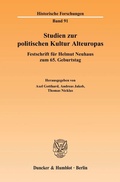 Cover: Studien zur politischen Kultur Alteuropas. - Duncker & Humblot