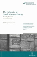 Cover: Die bulgarische Strafprozessordnung. - Duncker & Humblot