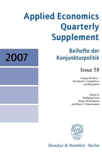 Enlarge image Cover: Energy Markets - Investment, Competition, and Regulation. - Duncker & Humblot