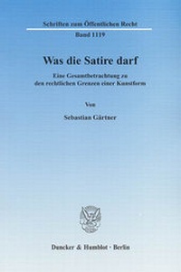 Abbildung von: Was die Satire darf. - Duncker & Humblot