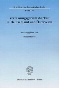 Abbildung von: Verfassungsgerichtsbarkeit in Deutschland und Österreich. - Duncker & Humblot