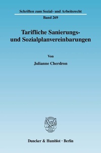 Abbildung von: Tarifliche Sanierungs- und Sozialplanvereinbarungen. - Duncker & Humblot