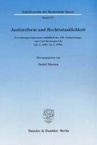 Abbildung von: Justizreform und Rechtsstaatlichkeit. - Duncker & Humblot