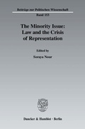 Cover: The Minority Issue: Law and the Crisis of Representation. - Duncker & Humblot
