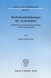 Abbildung von: Werbebeschränkungen für Arzneimittel. - Duncker & Humblot