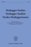 Cover: Heidegger Studies - Heidegger Studien - Etudes Heideggeriennes. - Duncker & Humblot