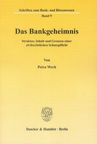Abbildung von: Das Bankgeheimnis. - Duncker & Humblot