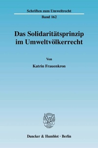Bild: Das Solidaritätsprinzip im Umweltvölkerrecht. - Duncker & Humblot