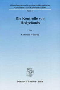 Abbildung von: Die Kontrolle von Hedgefonds. - Duncker & Humblot