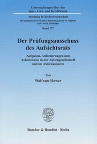 Abbildung von: Der Prüfungsausschuss des Aufsichtsrats. - Duncker & Humblot