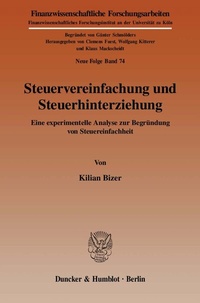 Abbildung von: Steuervereinfachung und Steuerhinterziehung. - Duncker & Humblot