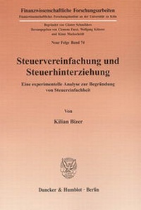 Abbildung von: Steuervereinfachung und Steuerhinterziehung. - Duncker & Humblot