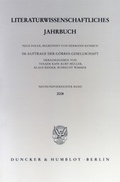 Cover: Literaturwissenschaftliches Jahrbuch. - Duncker & Humblot