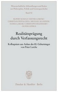 Abbildung von: Realitätsprägung durch Verfassungsrecht. - Duncker & Humblot