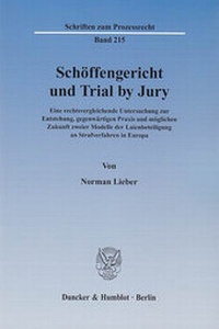 Abbildung von: Schöffengericht und Trial by Jury. - Duncker & Humblot