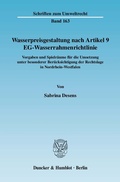 Bild: Wasserpreisgestaltung nach Artikel 9 EG-Wasserrahmenrichtlinie. - Duncker & Humblot