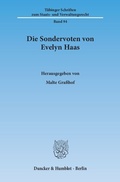Cover: Die Sondervoten von Evelyn Haas. - Duncker & Humblot