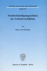 Abbildung von: Sonderkündigungsschutz im Arbeitsverhältnis. - Duncker & Humblot