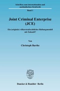 Cover: Joint Criminal Enterprise (JCE). - Duncker & Humblot