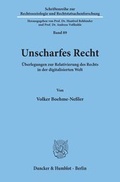 Cover: Unscharfes Recht. - Duncker & Humblot