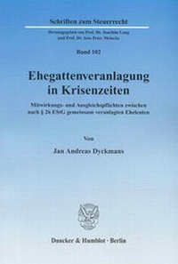 Abbildung von: Ehegattenveranlagung in Krisenzeiten. - Duncker & Humblot