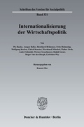 Cover: Internationalisierung der Wirtschaftspolitik. - Duncker & Humblot