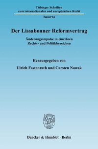 Enlarge image Cover: Der Lissabonner Reformvertrag. - Duncker & Humblot