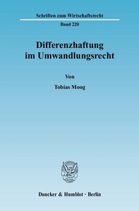 Abbildung von: Differenzhaftung im Umwandlungsrecht. - Duncker & Humblot