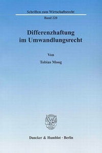 Abbildung von: Differenzhaftung im Umwandlungsrecht. - Duncker & Humblot