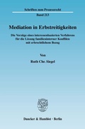 Abbildung von: Mediation in Erbstreitigkeiten. - Duncker & Humblot