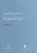 Cover: Die Anf&auml;nge des &ouml;ffentlichen Rechts, 2 - Gli inizi del diritto pubblico, 2. - Duncker & Humblot