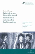 Cover: Prinzipien von T&auml;terschaft und Teilnahme in europ&auml;ischer Rechtstradition. - Duncker & Humblot
