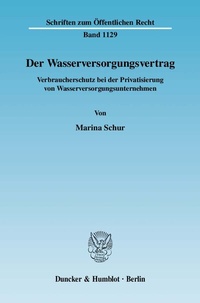Abbildung von: Der Wasserversorgungsvertrag. - Duncker & Humblot