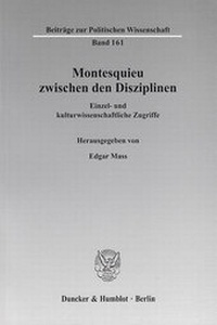 Abbildung von: Montesquieu zwischen den Disziplinen. - Duncker & Humblot