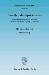 Abbildung von: Facetten des Sportrechts. - Duncker & Humblot