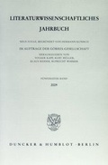 Cover: Literaturwissenschaftliches Jahrbuch. - Duncker & Humblot
