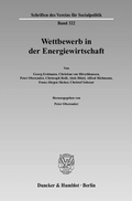 Cover: Wettbewerb in der Energiewirtschaft. - Duncker & Humblot