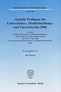 Abbildung von: Aktuelle Probleme des Luftverkehrs-, Planfeststellungs- und Umweltrechts 2008. - Duncker & Humblot