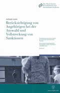 Bild: Ber&uuml;cksichtigung von Angeh&ouml;rigen bei der Auswahl und Vollstreckung von Sanktionen. - Duncker & Humblot