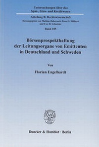 Abbildung von: Börsenprospekthaftung der Leitungsorgane von Emittenten in Deutschland und Schweden. - Duncker & Humblot