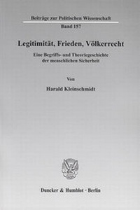 Abbildung von: Legitimität, Frieden, Völkerrecht. - Duncker & Humblot