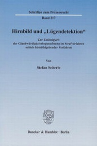 Abbildung von: Hirnbild und "Lügendetektion". - Duncker & Humblot