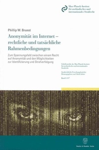 Abbildung von: Anonymität im Internet - rechtliche und tatsächliche Rahmenbedingungen. - Duncker & Humblot