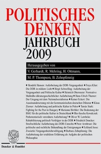 Abbildung von: Politisches Denken. Jahrbuch 2009. - Duncker & Humblot