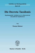 Cover: Die Decreta Tassilonis. - Duncker & Humblot