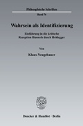 Cover: Wahrsein als Identifizierung. - Duncker & Humblot