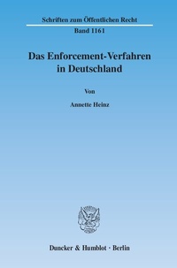 Abbildung von: Das Enforcement-Verfahren in Deutschland. - Duncker & Humblot