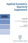 Cover: Twenty Years of Economic Reconstruction in East Germany. - Duncker & Humblot